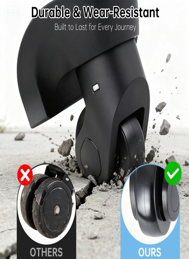 Fevbcnrj 2Pcs Luggage Wheels Replacement Compatible with American Tourister, Suitcase Wheels Replacement, Wear-Resistant 360° Silent Spinner Wheel, Suitcase Caster Repair Kits, with Screws and Screwdriver - Image 5